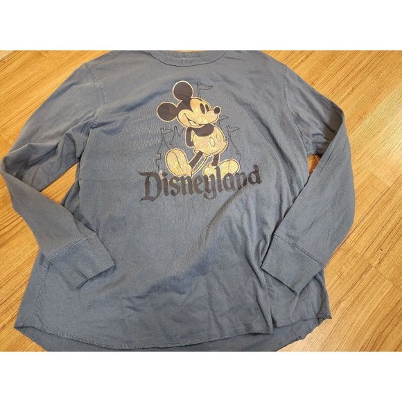 Disney Other - Disneyland Disney Parks Long Sleeve Shirt Mickey Mouse Blue Rose Gold Size XL